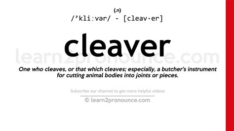 clever cleaver meaning|CLEAVER Definition & Meaning .